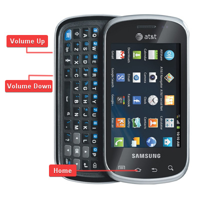 Samsung SGH-i827 Galaxy Appeal Buttons