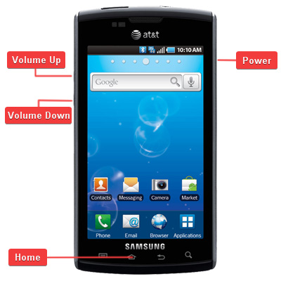 Samsung SGH-i897 Galaxy S Captivate Buttons