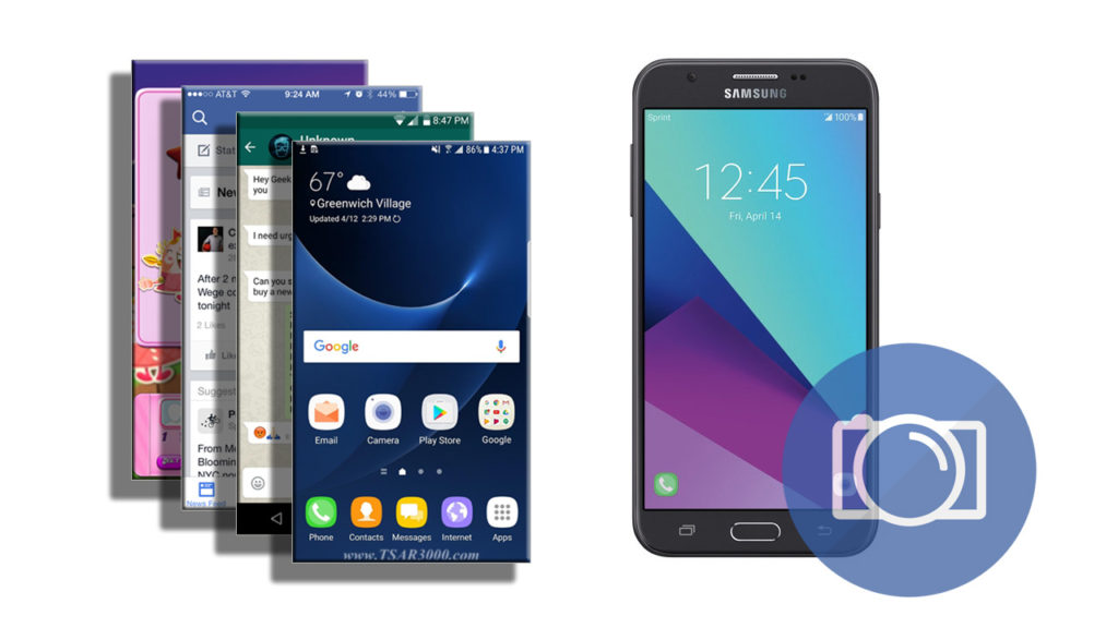 How To Take A Screenshot on Samsung Galaxy J7 Perx SM-J727P - Tsar3000