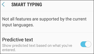 Turn Off Predictive Text Feature