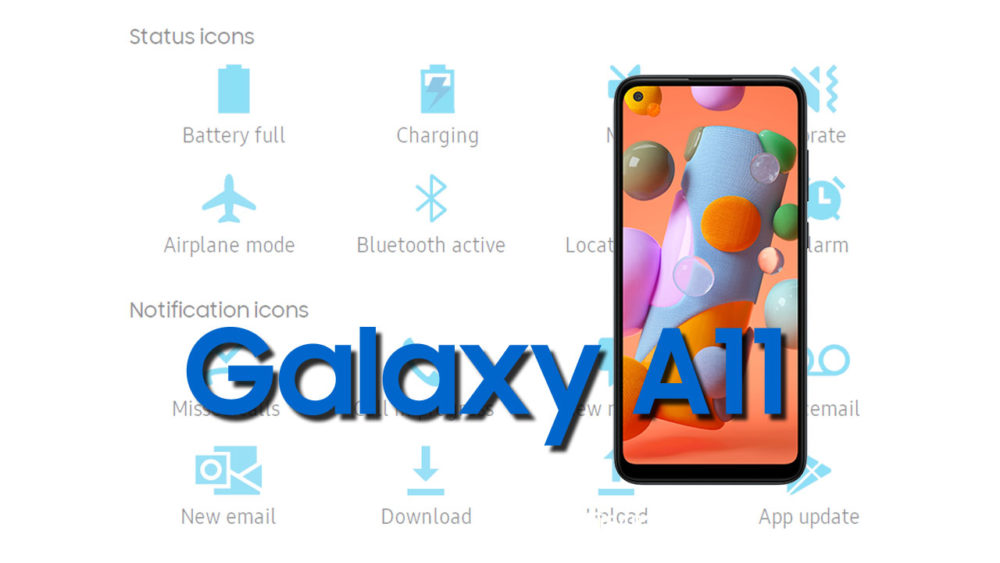 Samsung Galaxy A11 Status Bar icons Meaning