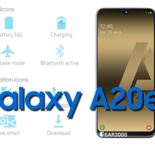 Samsung Galaxy A20e Status Bar icons Meaning