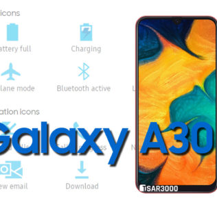 Samsung Galaxy A30 Status Bar icons Meaning