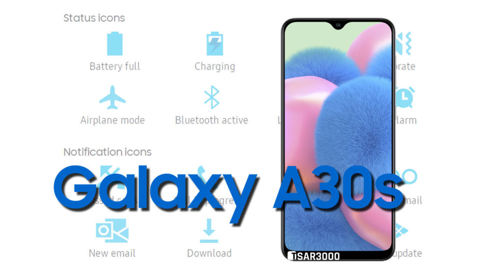 Samsung Galaxy A30s Status Bar icons Meaning