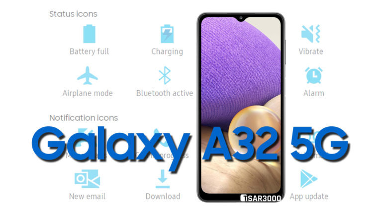 Samsung Galaxy A32 5G Status Bar and Notification Icons Meaning - Tsar3000