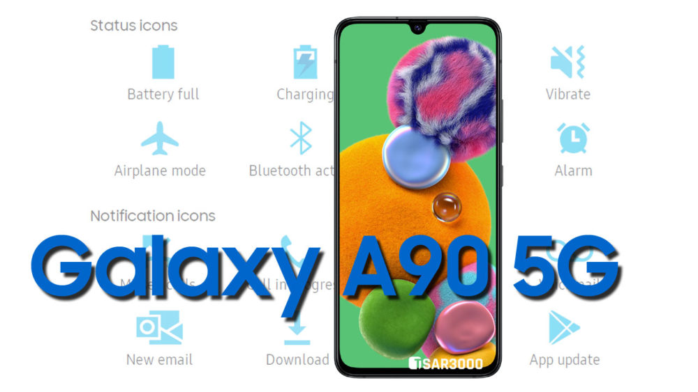 Samsung Galaxy A90 5G Status Bar icons Meaning