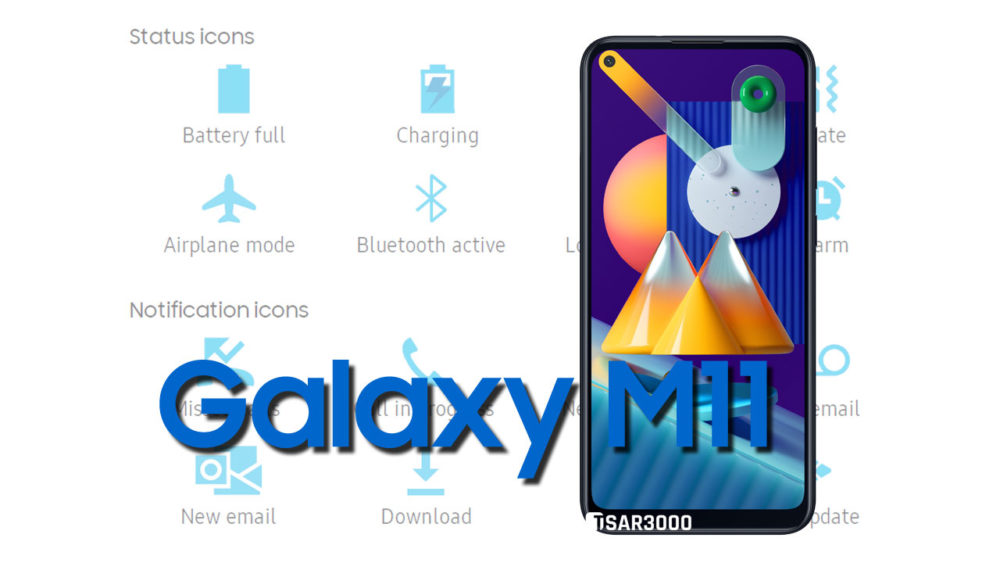 Samsung Galaxy M11 Status Bar icons Meaning