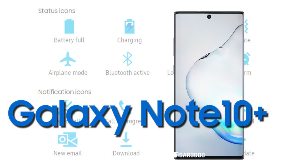 Samsung Galaxy Note10 Plus Status Bar icons Meaning