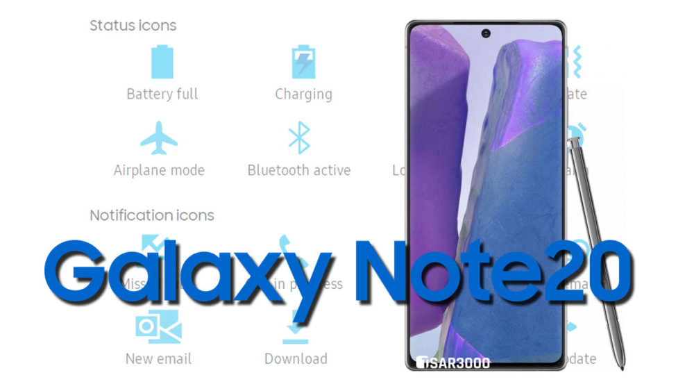Samsung Galaxy Note20 Status Bar icons Meaning