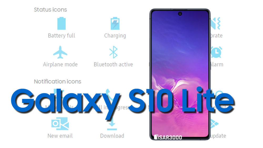 Samsung Galaxy S10 Lite Status Bar icons Meaning