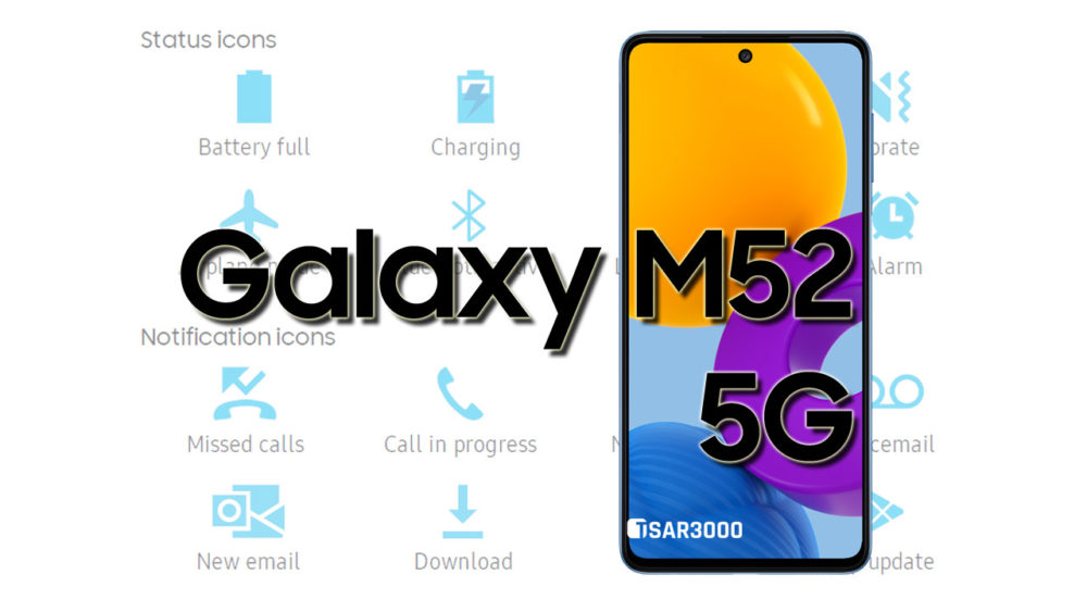 Samsung Galaxy M52 5G Status Bar Icons Meaning