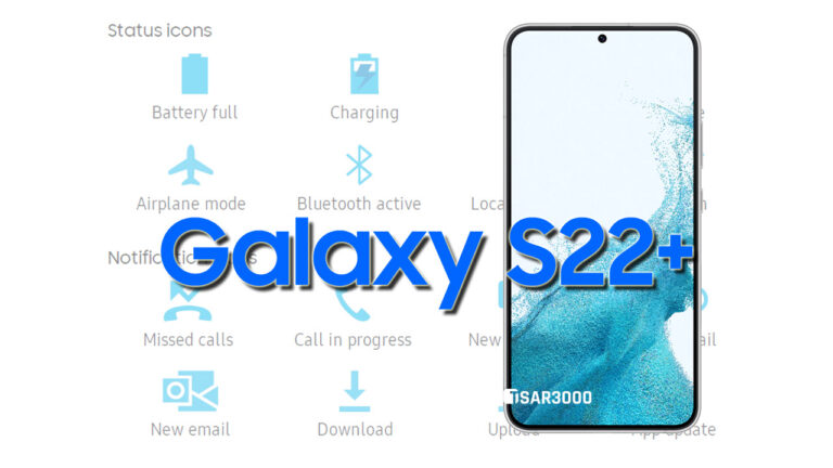 Samsung Galaxy S22 Plus Status Bar and Notification Icons Meaning