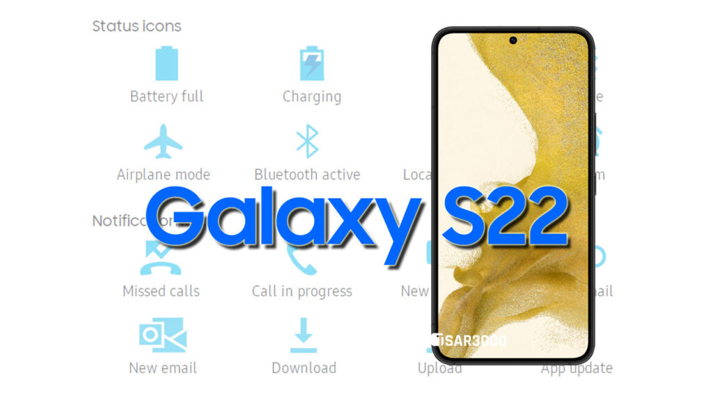 Samsung Galaxy S22 Status Bar and Notification Icons Meaning - Tsar3000