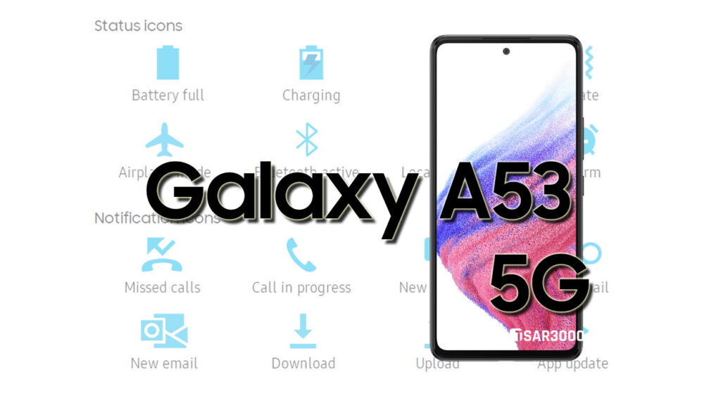 Samsung Galaxy A53 5G Status Bar and Notifications Icons Meaning
