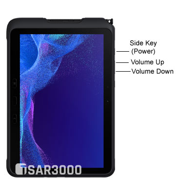 Samsung Galaxy Tab Active4 Pro Hardware Buttons layout.