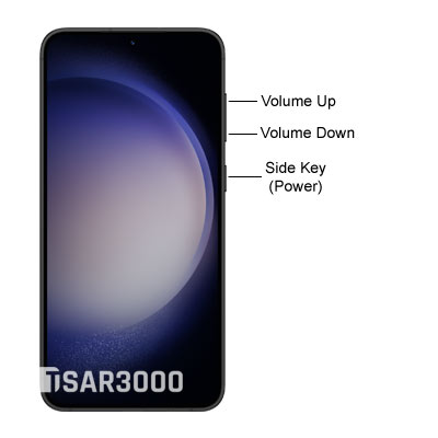 Samsung Galaxy S23 Plus 5G Hardware Buttons layout.