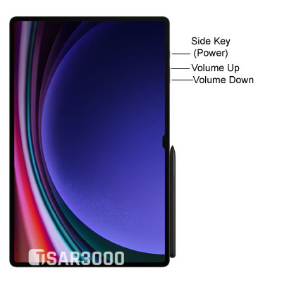 Samsung Galaxy Tab S9 Ultra Hardware Buttons layout.