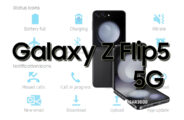 Samsung Galaxy Z Flip5 5G Status Bar and Notifications Icons Meaning.