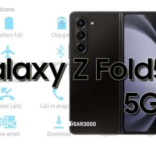 Samsung Galaxy Z Fold5 5G Status Bar and Notifications Icons Meaning.