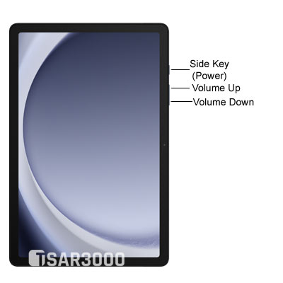 Samsung Galaxy Tab A9 Plus Hardware Buttons layout.