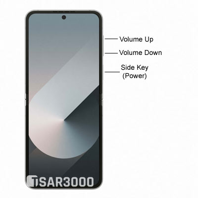 Samsung Galaxy Flip6 Hardware Buttons Layout.