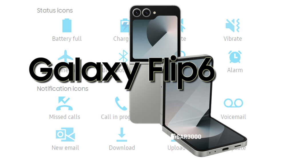 Samsung Galaxy Flip6 Status Bar and Notification Icons Meaning.
