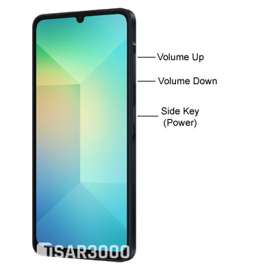 Samsung Galaxy A06 Hardware Buttons Layout.