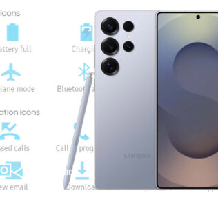 Samsung Galaxy S25 Ultra Status Bar and Notification Icons Meaning.